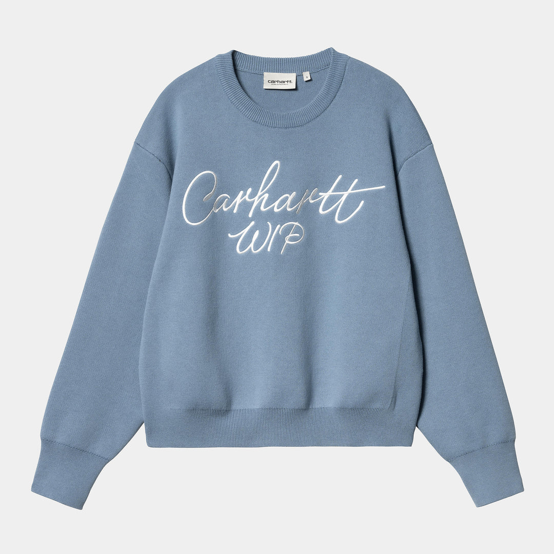 W' Signature Sweater Dusty Ice / Wax