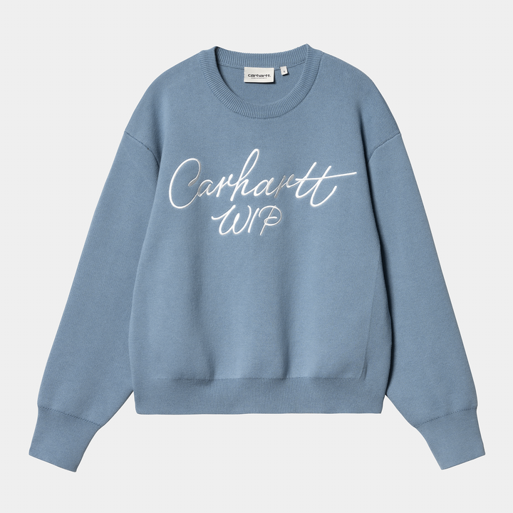 W' Signature Sweater Dusty Ice / Wax