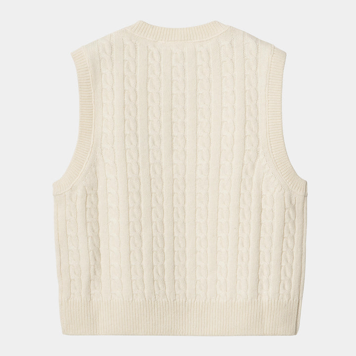 W' Signature Vest Sweater Natural / Dusty Ice