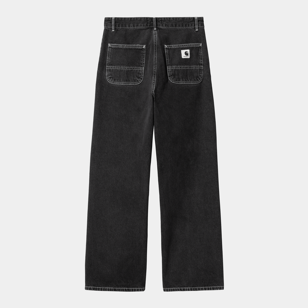 W' Simple Pant Black Stone Washed - The Road 1380