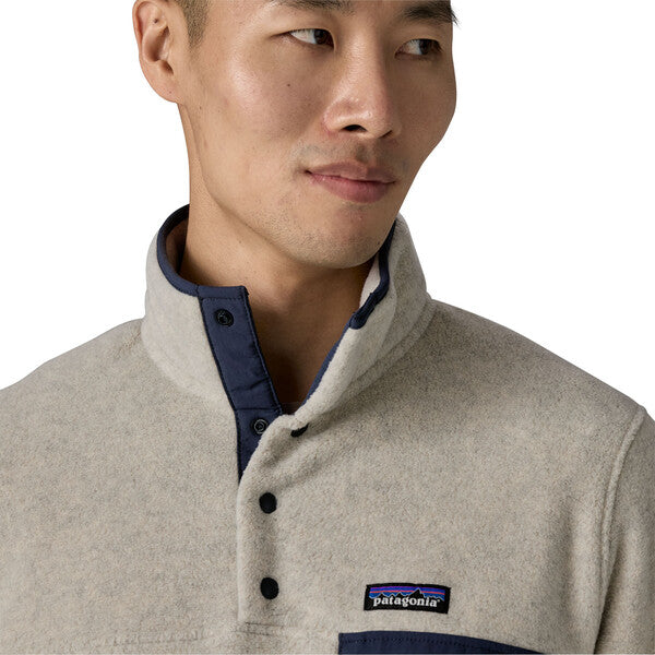 M's Lw Synch Snap-t P/O Oatmeal Heather W/Smolder Blue